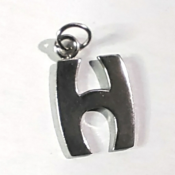 NEW .925 Sterling Silver Initial "H" Pendant Charm! 1/2" (.50) - Picture 1 of 3